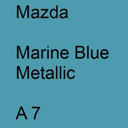 Mazda, Marine Blue Metallic, A 7.